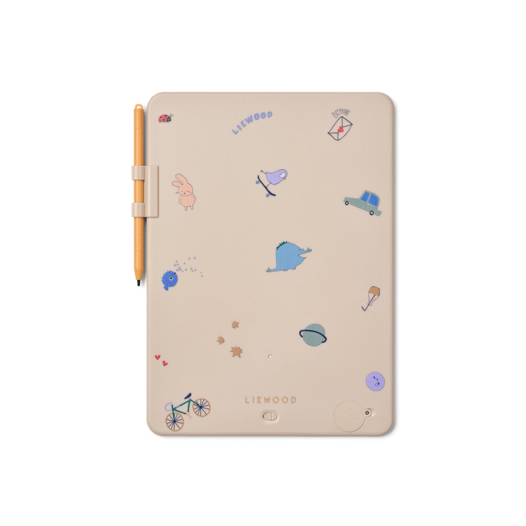 Liewood Zora Magic Drawing Board 10 Inches - Tamtam / Sandy