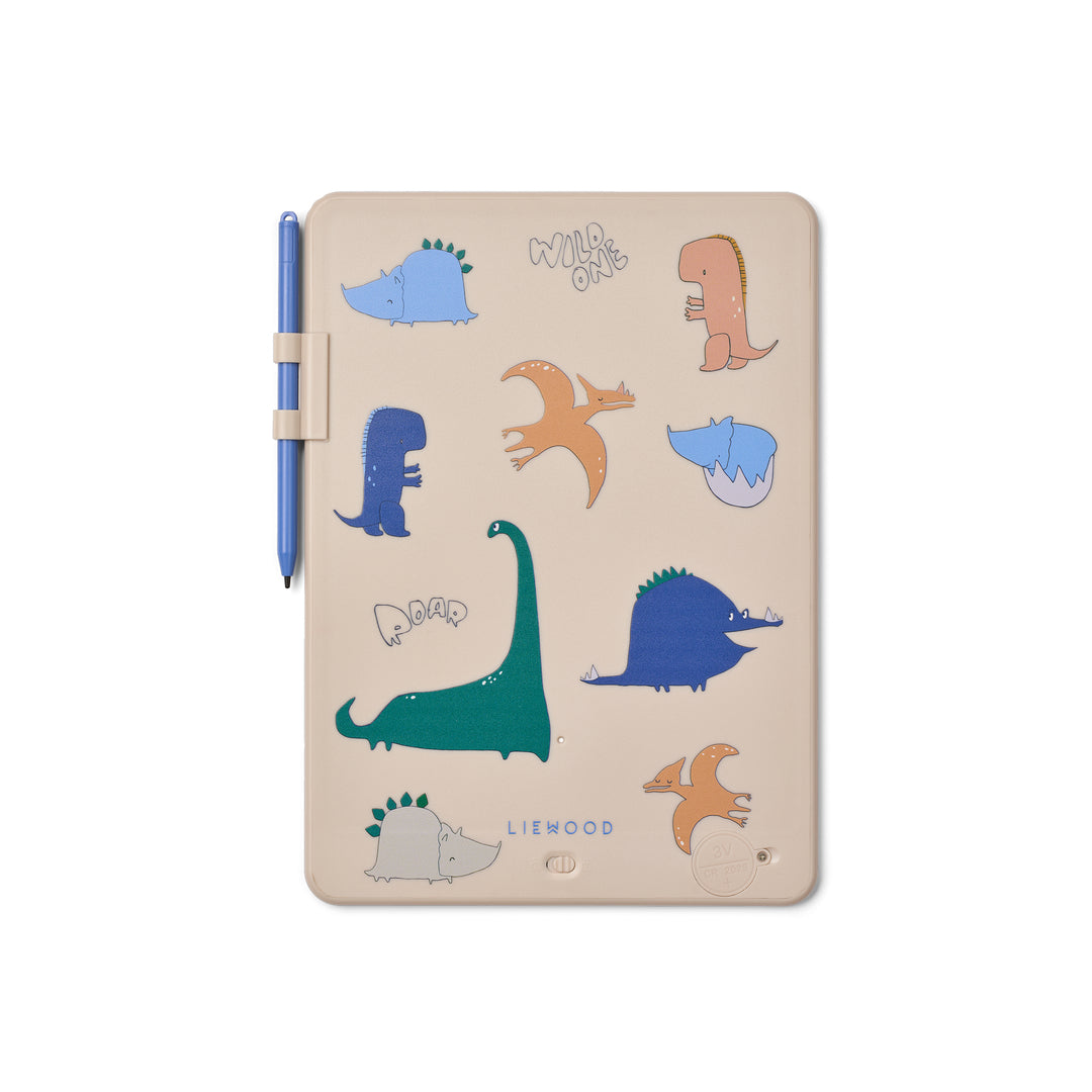 Liewood Zora Magic Drawing Board 10 Inches – Dino Roar / Sandy