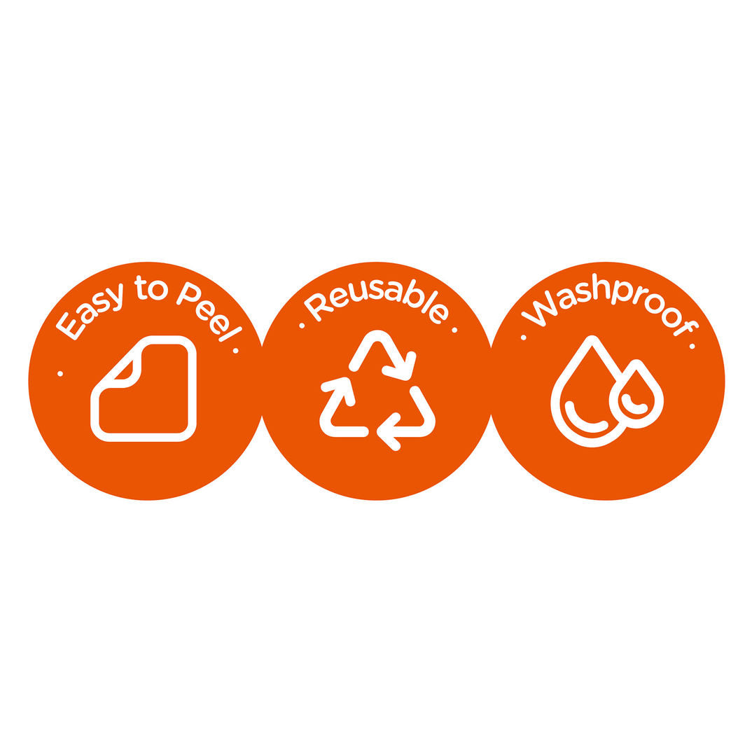 mierEdu - Jelly Stickers 31 pcs - Removable - Wild Animals