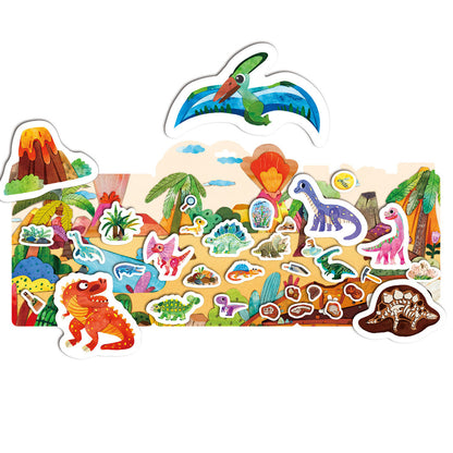 mierEdu - Jelly Stickers 34 Pieces - Removable - Dinoland