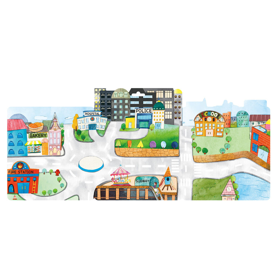 mierEdu - Jelly Stickers 36 pcs - Reusable - Big City