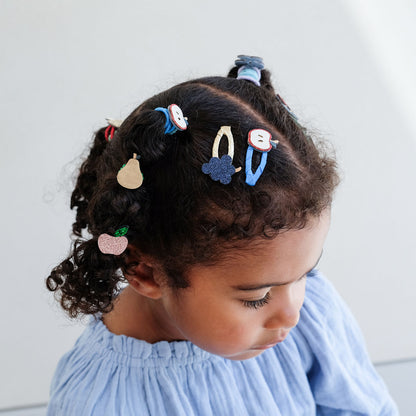 Mimi &amp; Lula - 8 Hair Elastics - Mini Fruity Mushroom Village