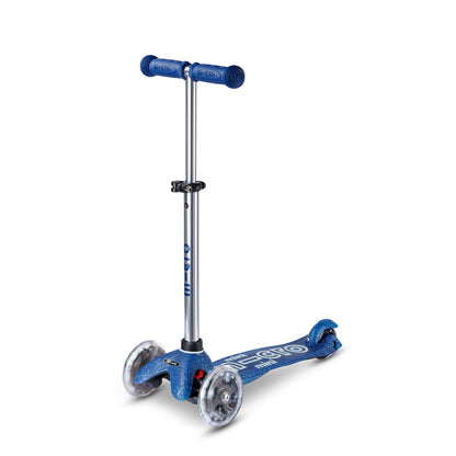 Micro Kick Scooter, Mini Deluxe Galaxy Glitter LED - Navy Blue
