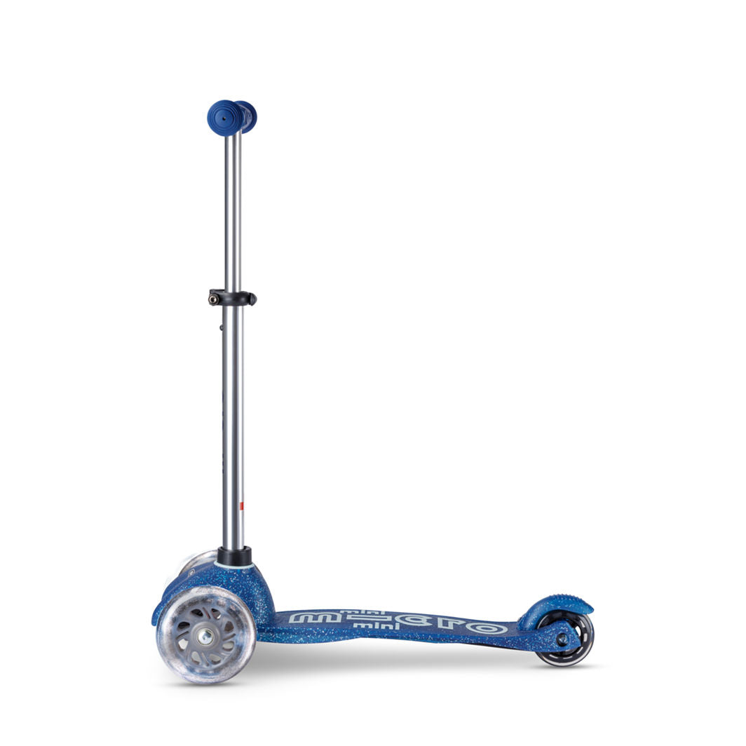 Micro Kick Scooter, Mini Deluxe Galaxy Glitter LED - Navy Blue