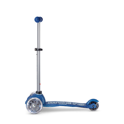 Micro Kick Scooter, Mini Deluxe Galaxy Glitter LED - Navy Blue