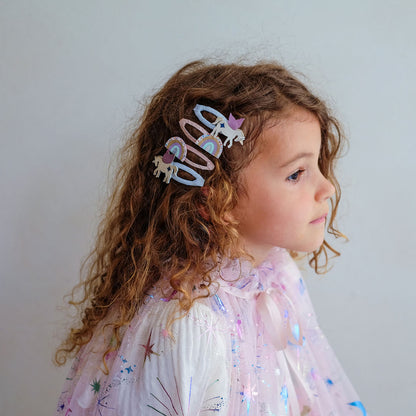Mimi &amp; Lula 4 Hårspænder - Unicorn and Rainbow