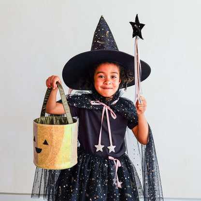 Mimi &amp; Lula Trick or Treat Candy Bucket – Glitter Pumpkin