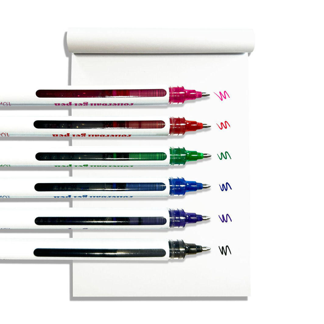 Ooly Rollerball gelpen 6 stk, Seriously Smooth Colour med tynd spids