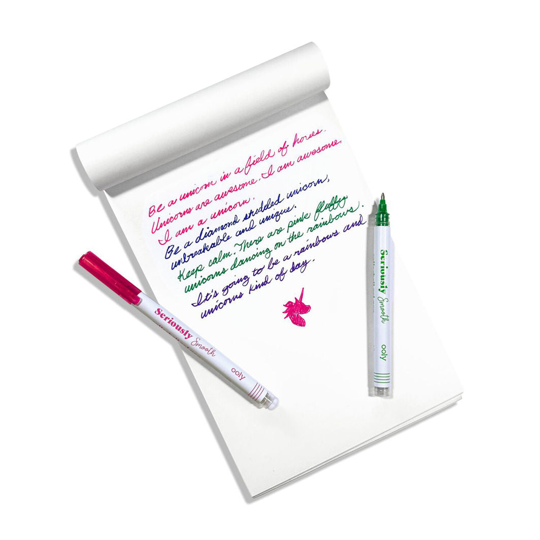 Ooly Rollerball Gel Pen Set of 6, Seriously Smooth Colors