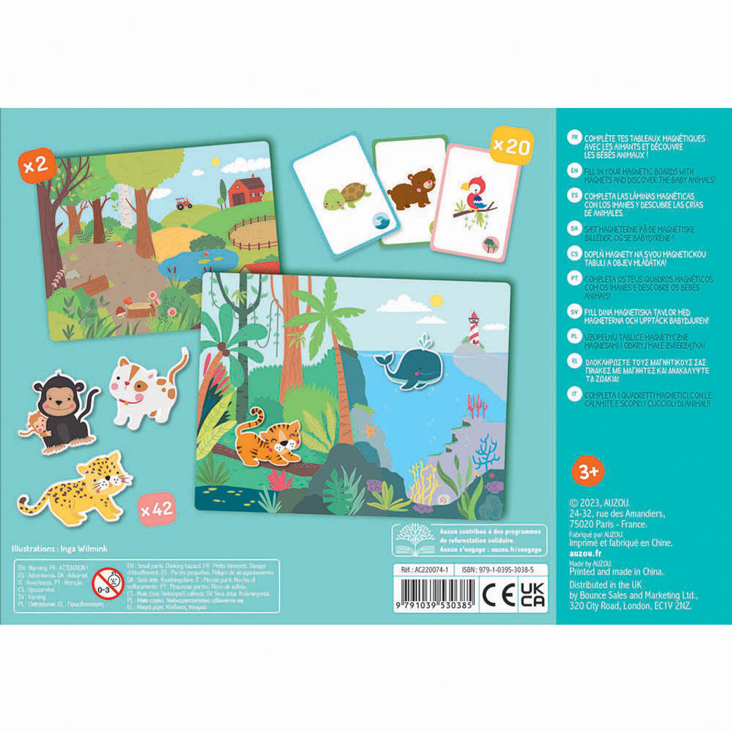 Auzou Magnetic Playset - Baby Animals