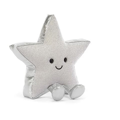 Jellycat bamse, Amuseables Silver star - 17 cm