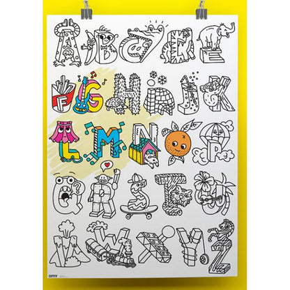 Omy Large Coloring Poster, ABC