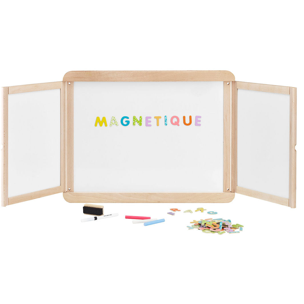 Vilac Jeujura, 3-Piece Magnetic Chalkboard Set with Chalk