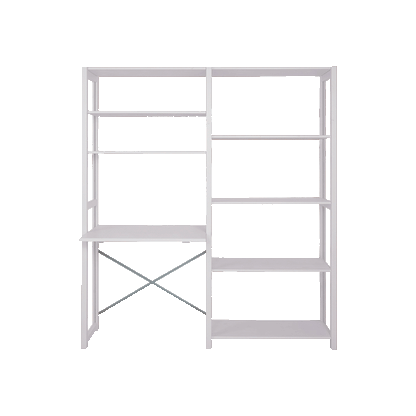 By Aulum Agger Large Ladder Shelf with Desk, H: 198 x W: 163 cm - Mushroom