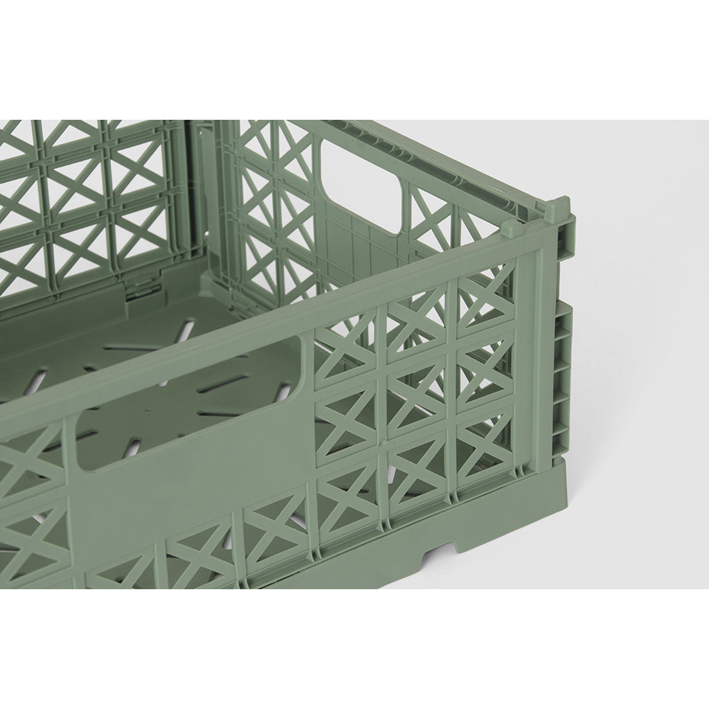 Gergerland Folding Crate, Size 2 - Almond Green