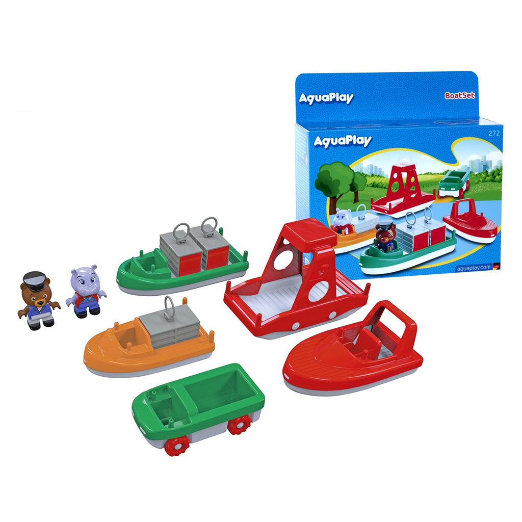 Aquaplay Water Toy – Accessories for Waterways, Boatset