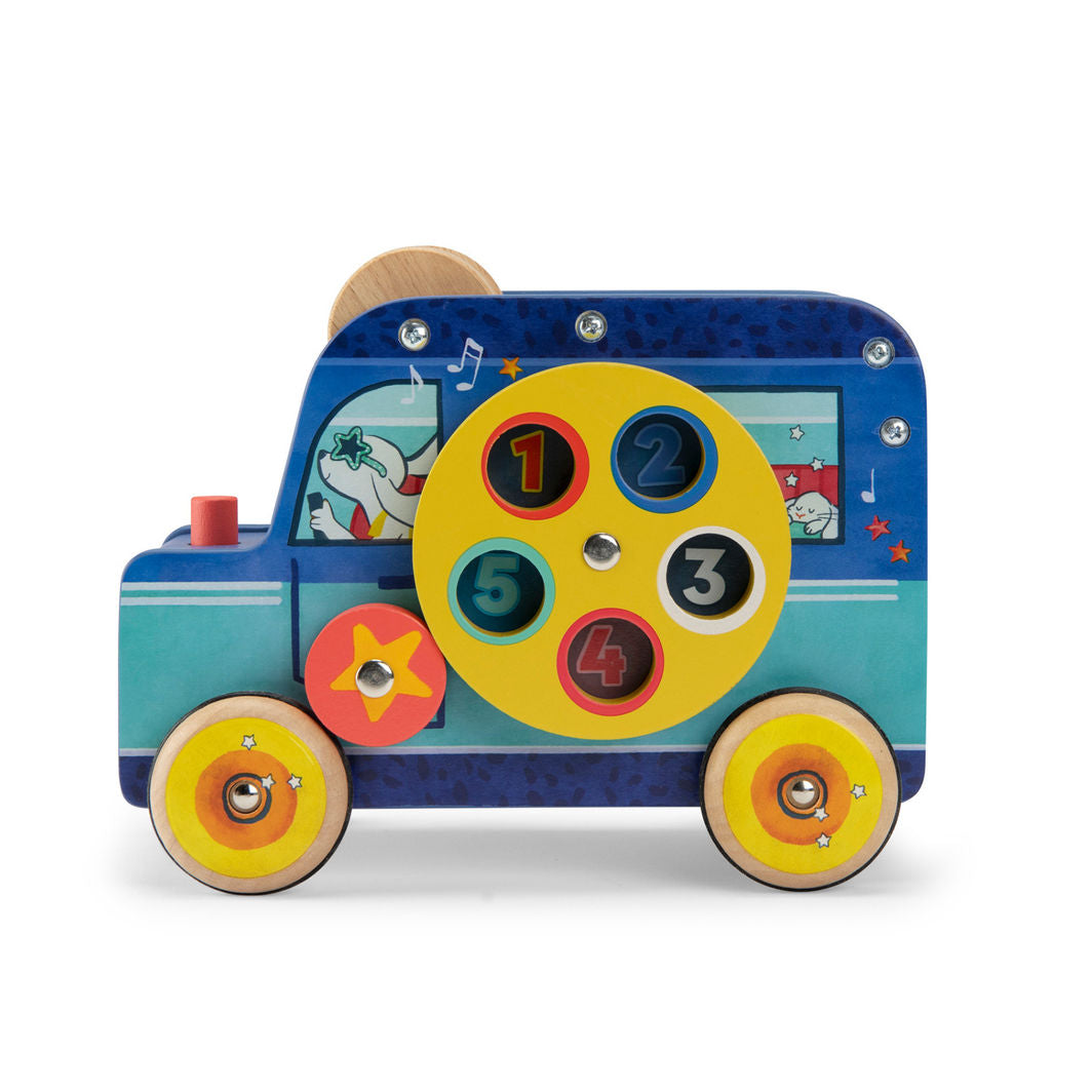 Moulin Roty Activity Toy, Multicar - Puce &amp; Pilou