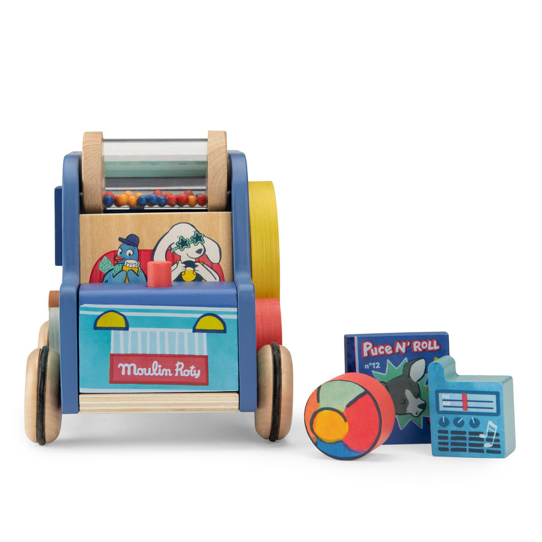 Moulin Roty Activity Toy, Multicar - Puce &amp; Pilou