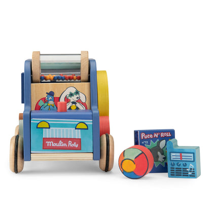 Moulin Roty Activity Toy, Multicar - Puce &amp; Pilou