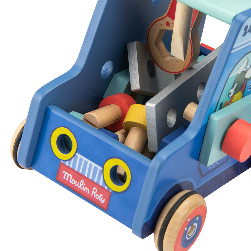 Moulin Roty Activity Toy, Craftsman Truck – Puce &amp; Pilou