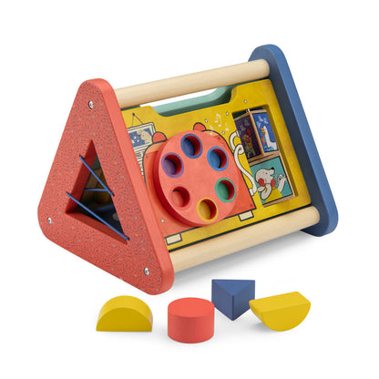 Moulin Roty Activity Toy, Multi-Triangle - Puce &amp; Pilou