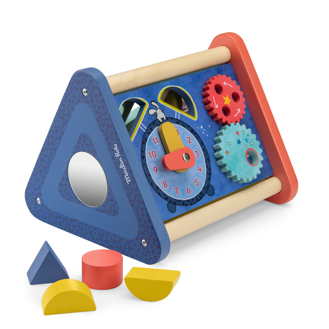Moulin Roty Activity Toy, Multi-Triangle - Puce &amp; Pilou