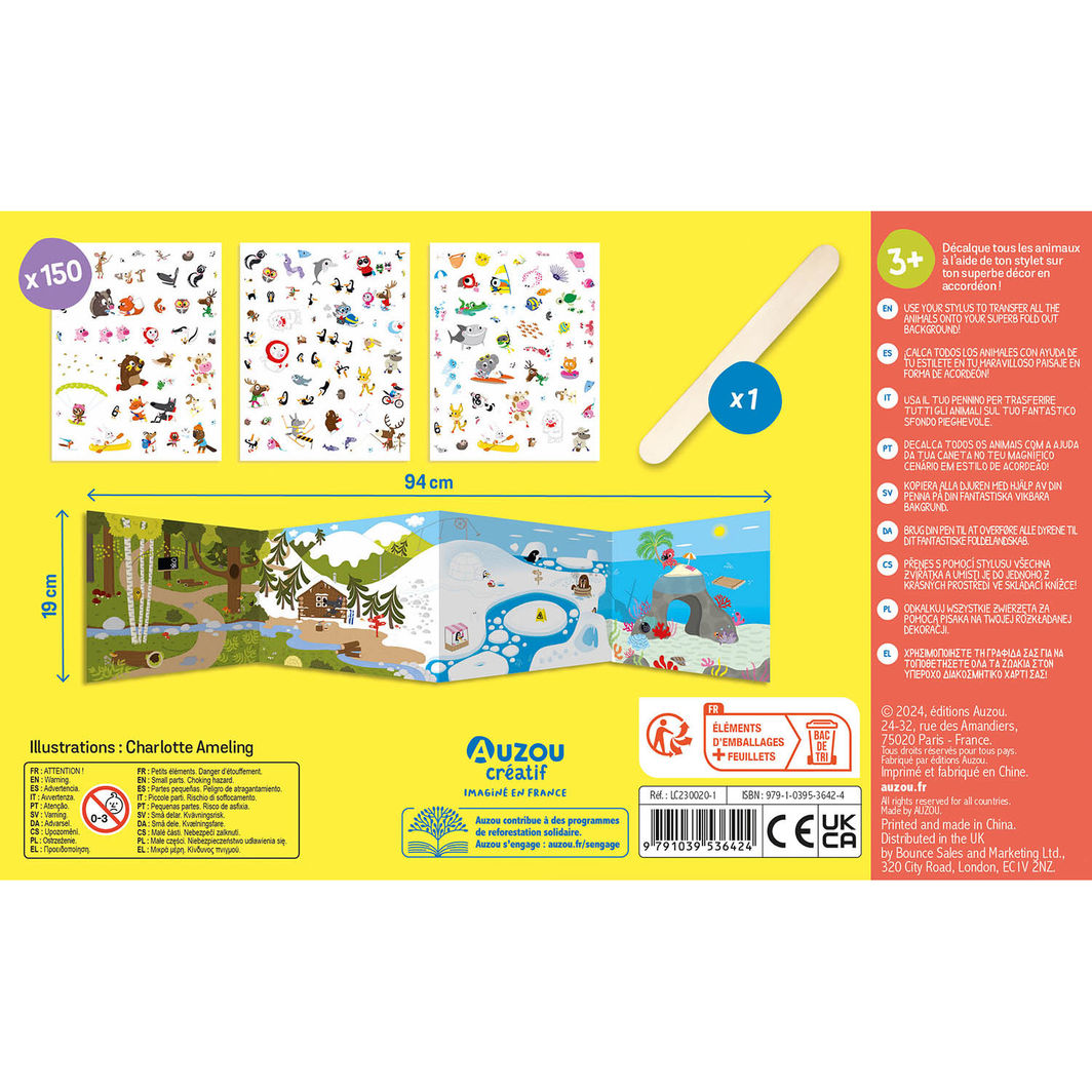 Auzou Activity Kit, 150 Transfer Stickers