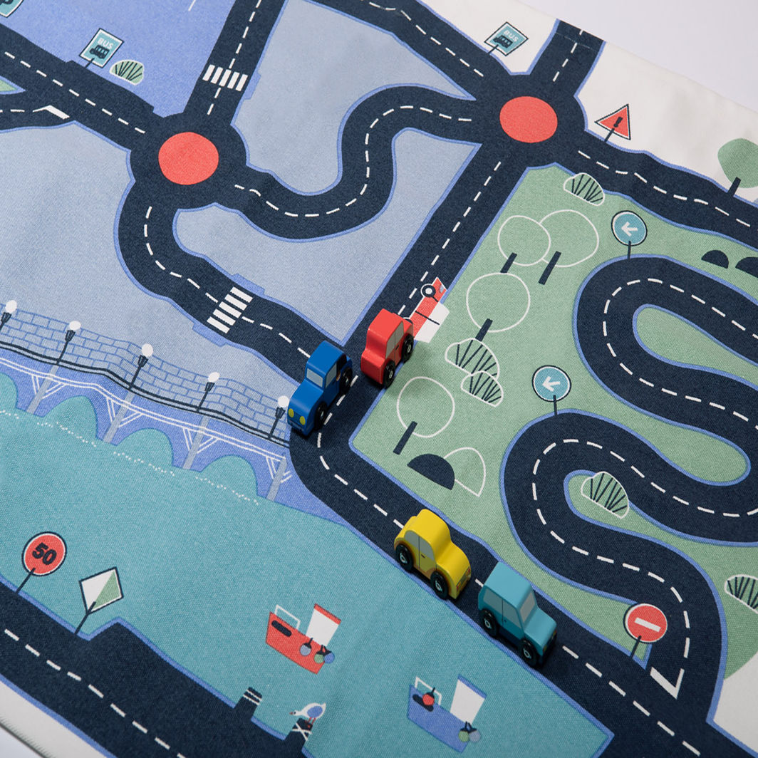 Moulin Roty Play Mat with Car Track, Avenue du Moulin