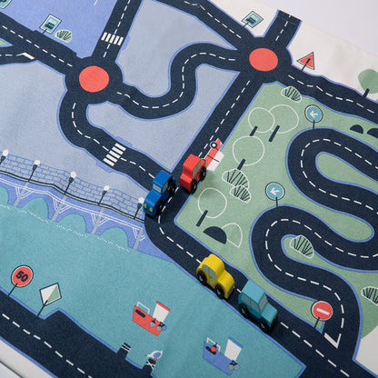 Moulin Roty Play Mat with Car Track, Avenue du Moulin
