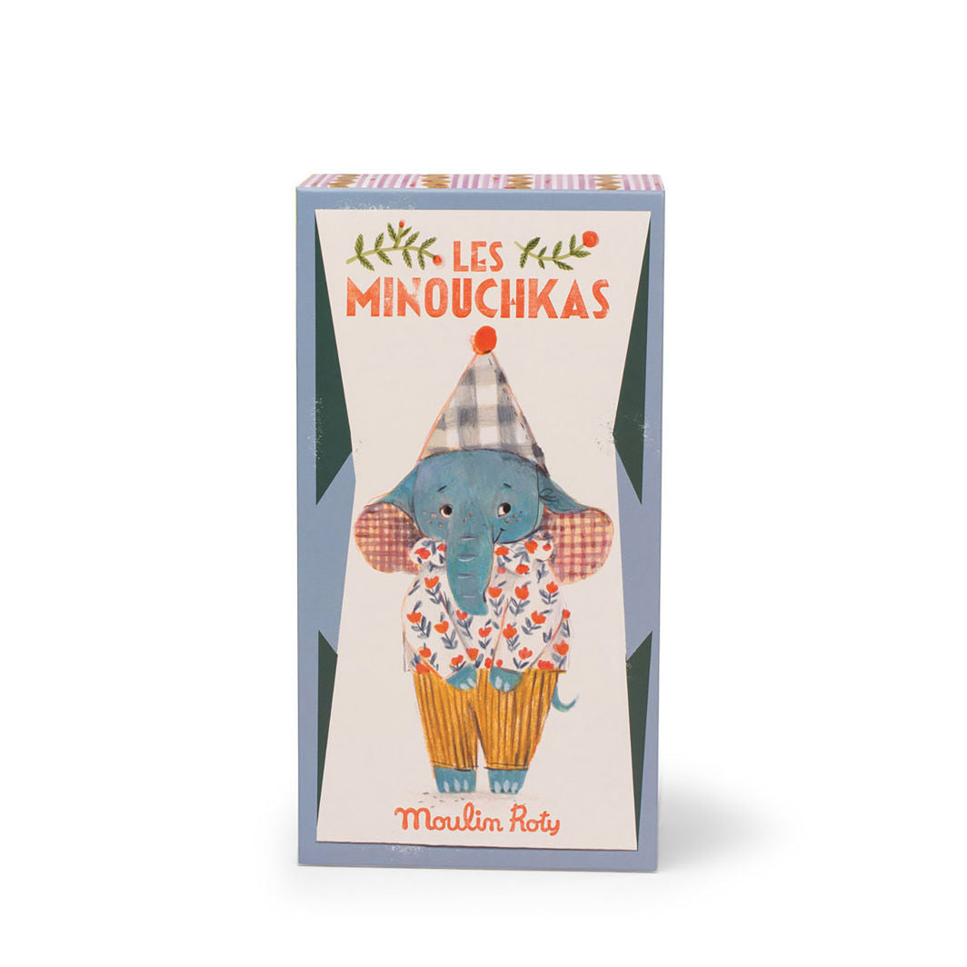 Moulin Roty Plush Toy, Elephant 25cm - Pablo Les Minouchkas