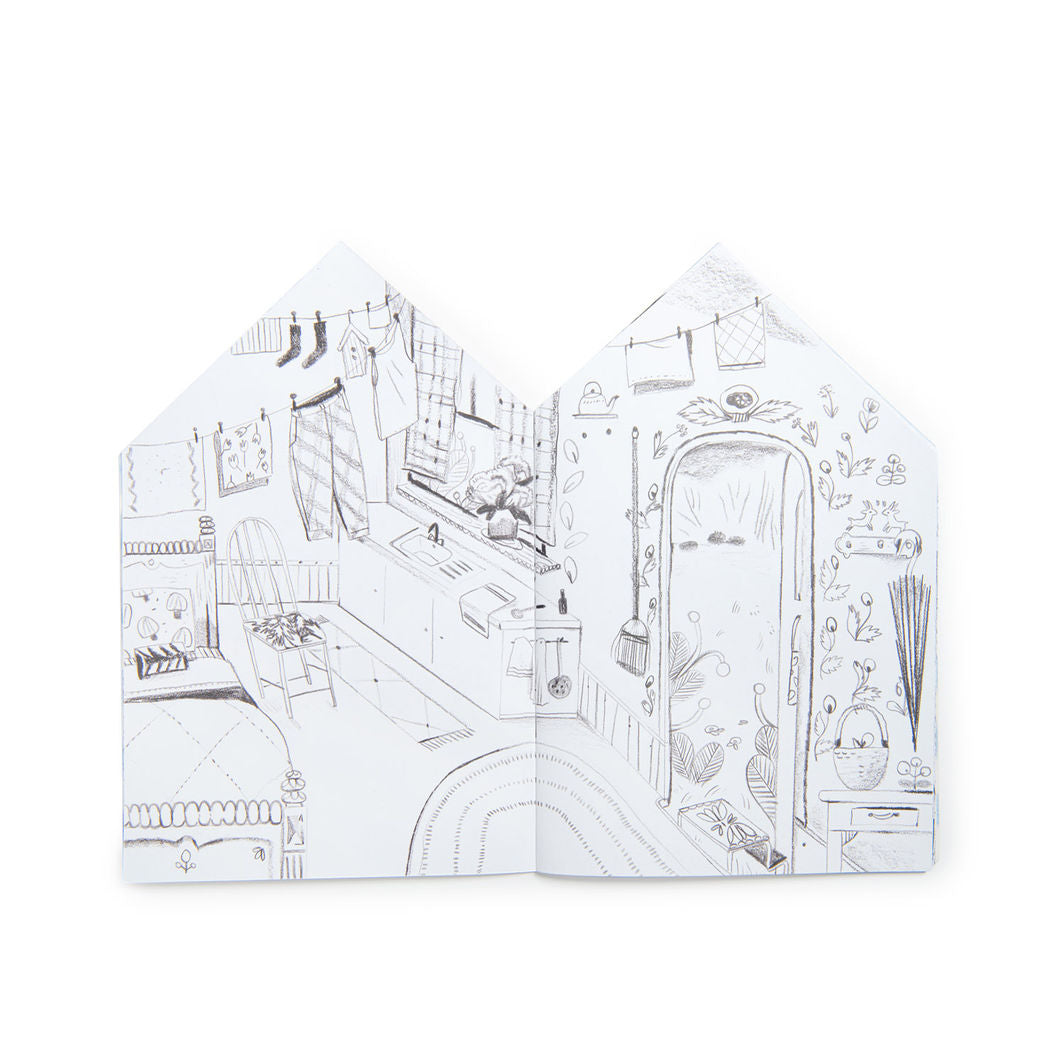 Moulin Roty Coloring Book with 150 Stickers, Les Minouchkas