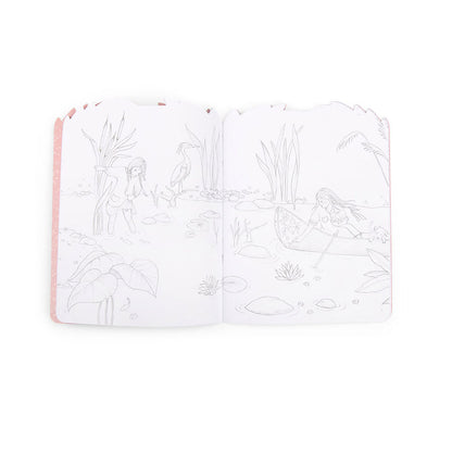 Moulin Roty Coloring Book with 230 Stickers, Les Rosalies