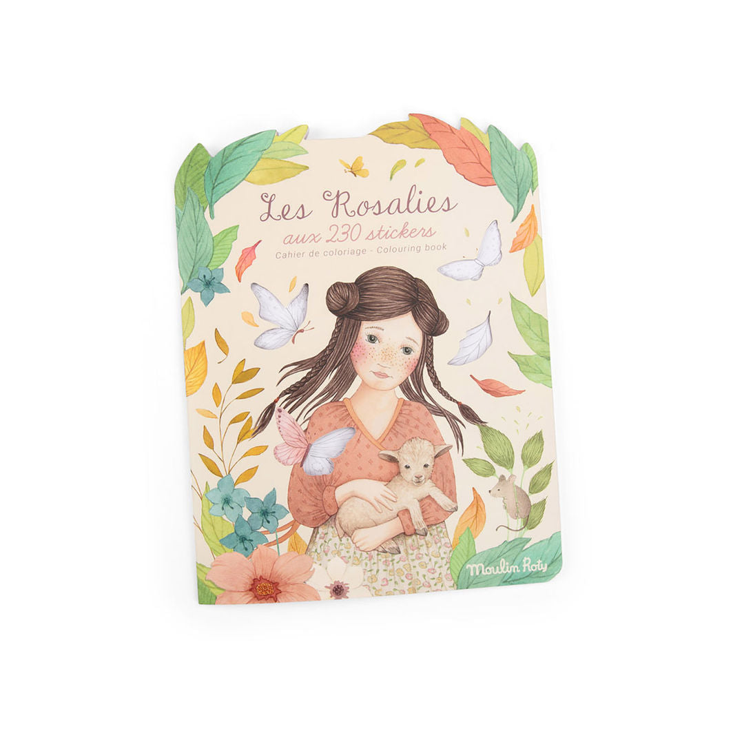 Moulin Roty Coloring Book with 230 Stickers, Les Rosalies