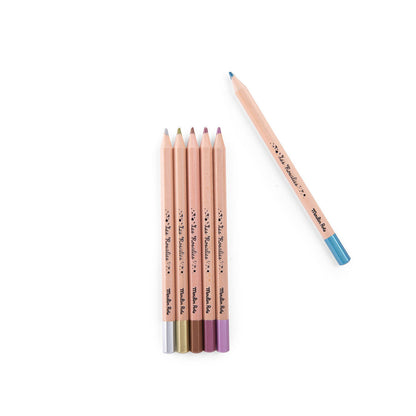 Moulin Roty Colored Pencils 6 pcs, Metallic - Les Rosalies