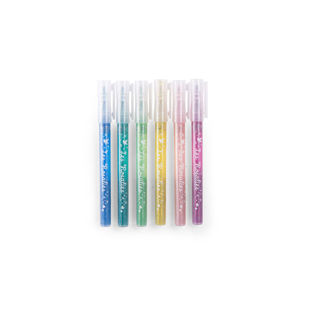 Moulin Roty Glitter Pens Set of 6 - Les Rosalies