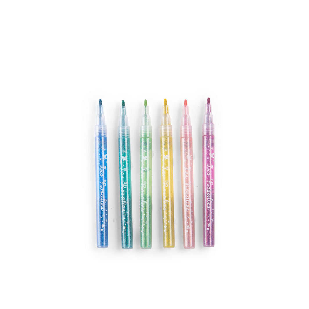 Moulin Roty Glitter Pens Set of 6 - Les Rosalies