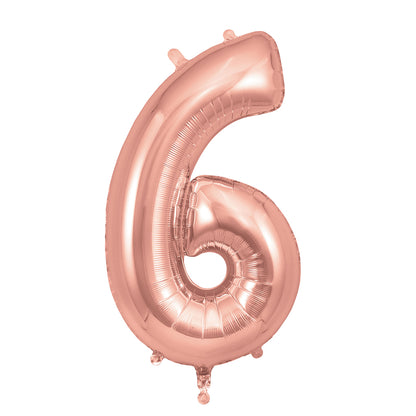My Little Day, Giant Foil Number Balloons, Rose Gold - 0-9