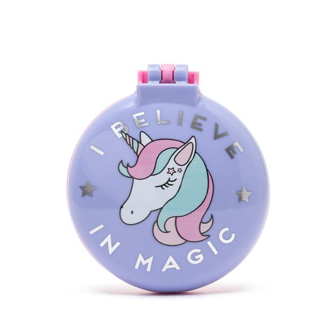 Kidek, Hairbrush with Mirror, Unicorn