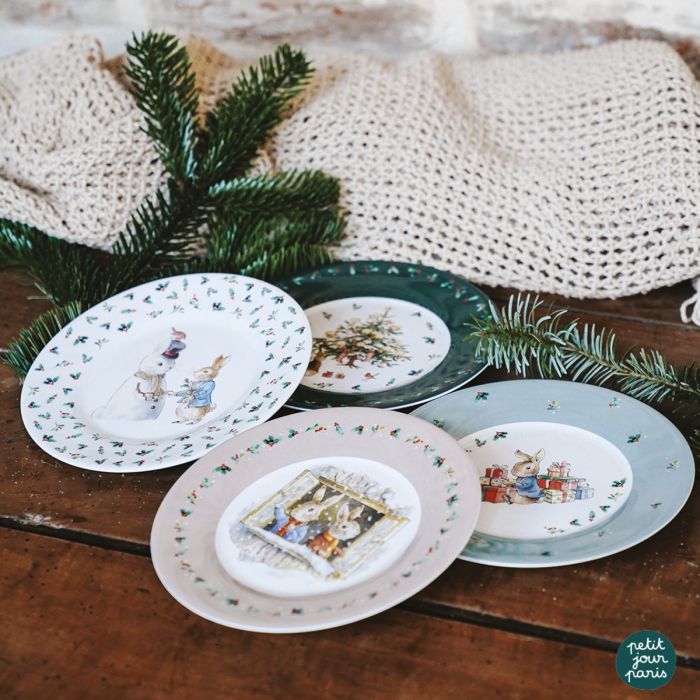 Petit Jour Paris, Peter Rabbit Christmas Plate - The Window
