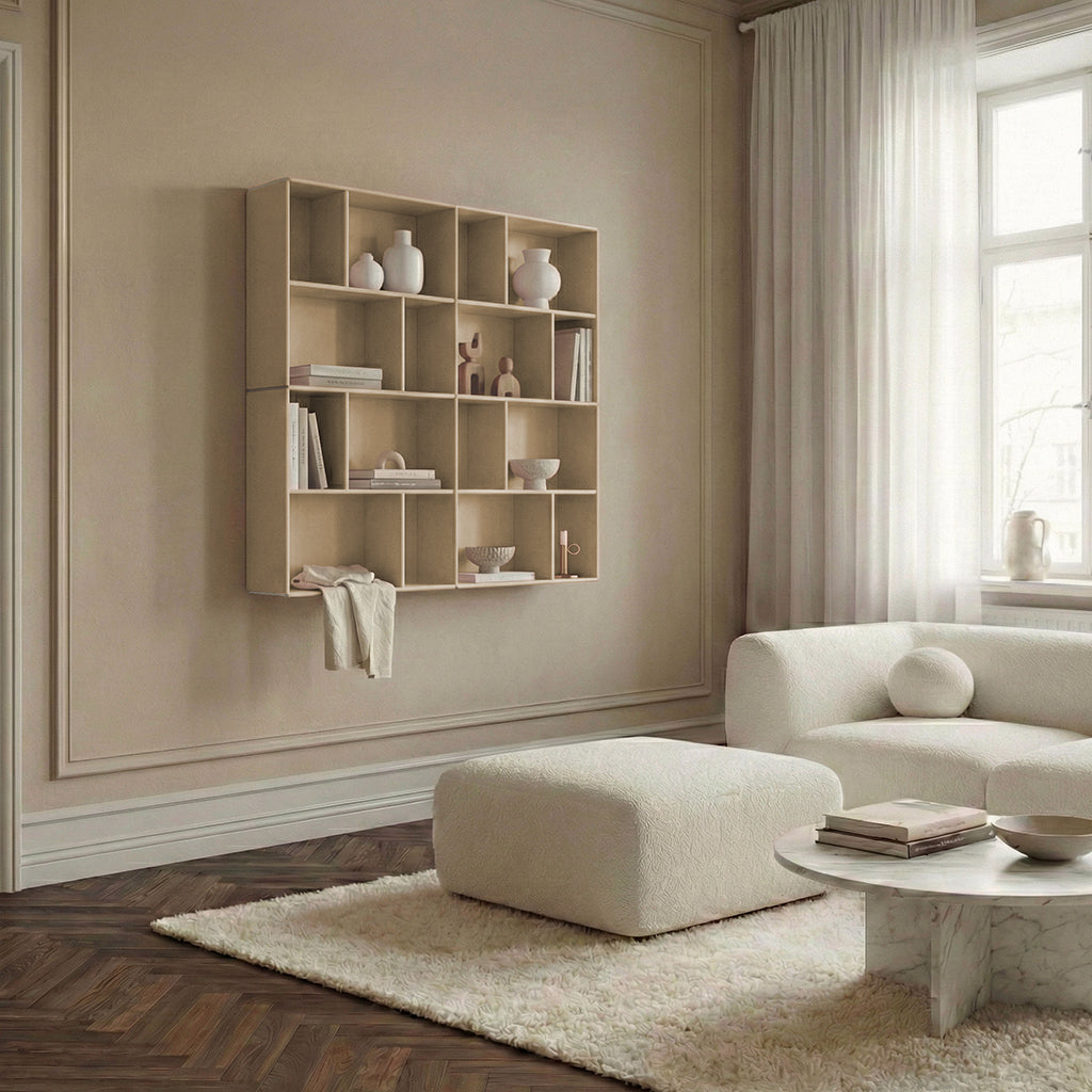 By Aulum Bronx Wall Shelf, Depth 23 or 33 cm - Sand