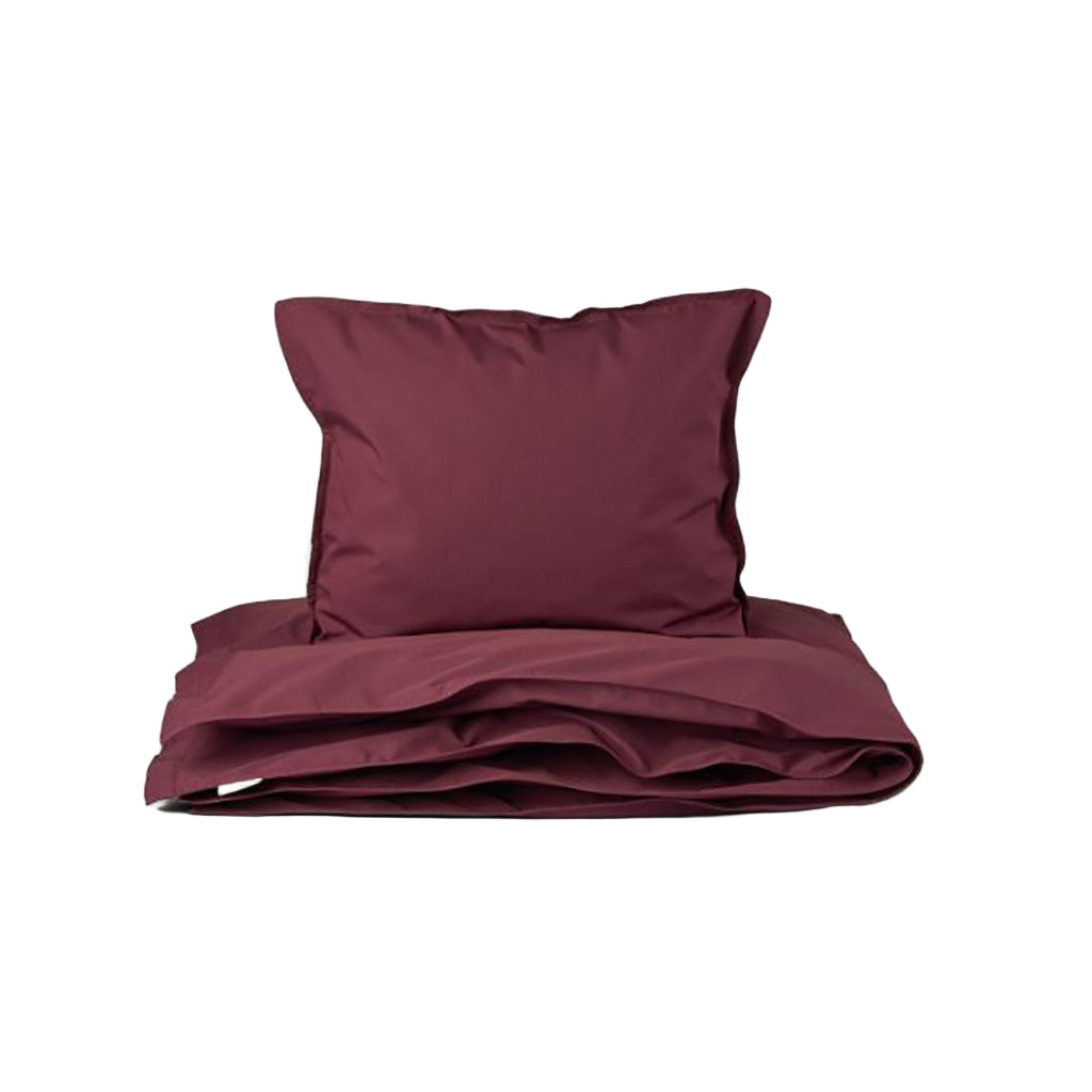Studio Feder voksensengetøj, økologisk percale - Burgundy