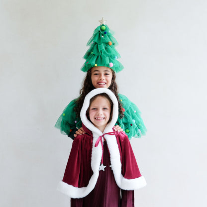 Mimi &amp; Lula Cape, Green Christmas Tree