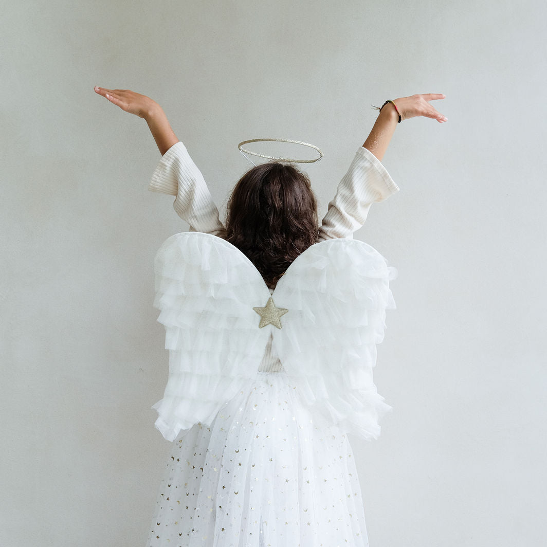 christmas angel dress up Amazon.com: DERAYEE Angel Costume for Kids, Heavenly White Angelic Gown with Wings Headband for Girls Christmas Holiday Dress Cosplay Party : Toys & Games