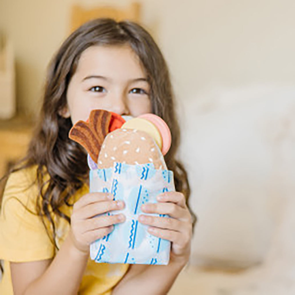 Melissa &amp; Doug Wooden Play Food, Sandwich Bar - 56 Pieces