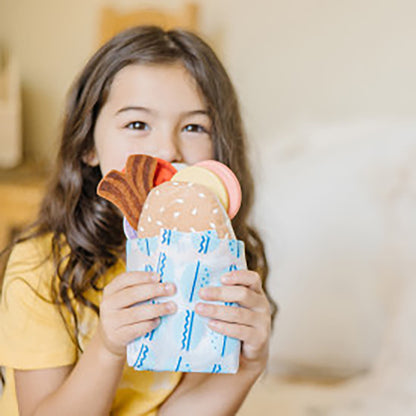 Melissa &amp; Doug Wooden Play Food, Sandwich Bar - 56 Pieces