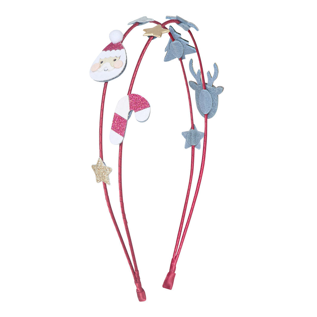 Mimi &amp; Lula Double Headband, Santa Christmas