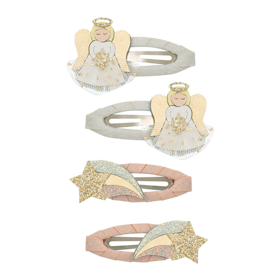 Mimi &amp; Lula 4 Hair Clips, Angel Christmas