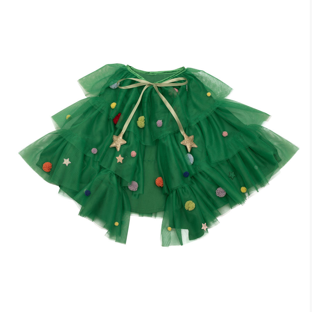 Mimi &amp; Lula Cape, Green Christmas Tree