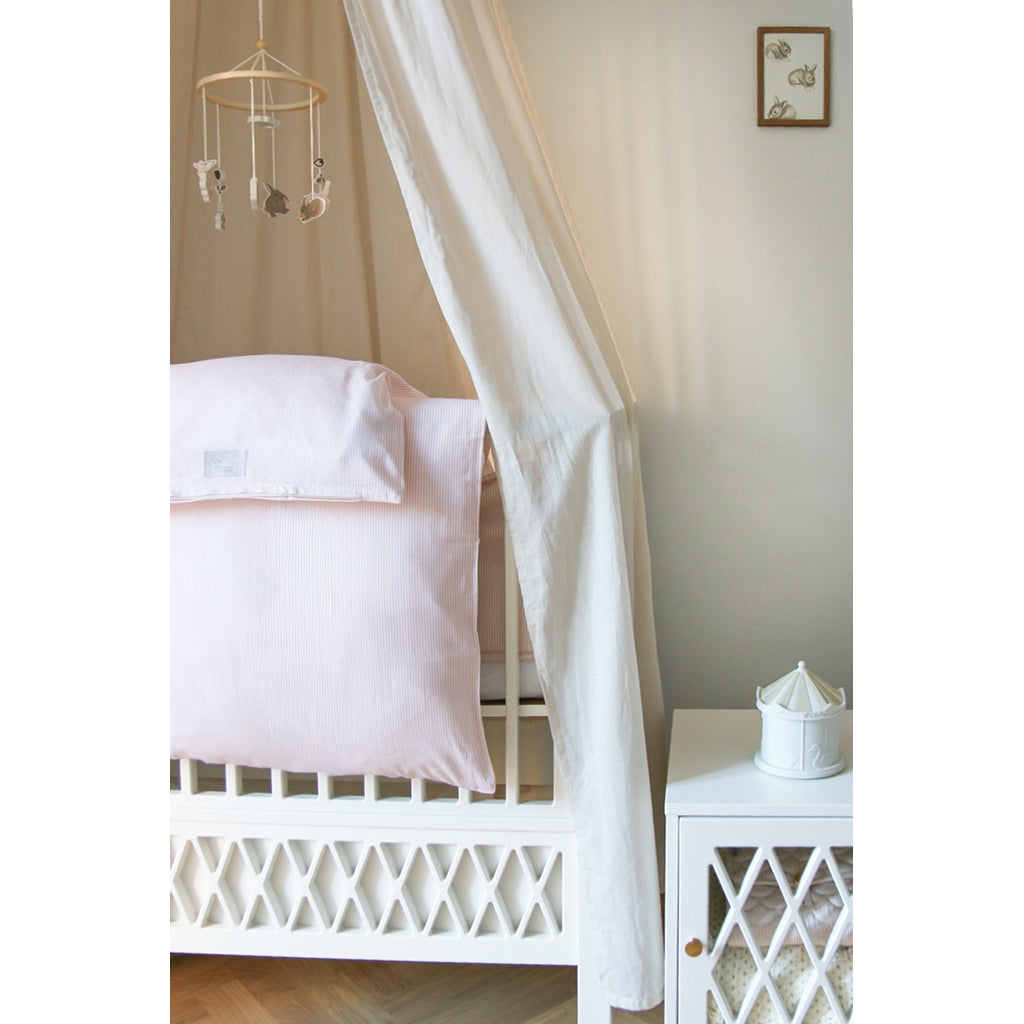 Cam Cam Bedding Set, Single, 140x200 cm - GOTS - Classic Stripes Rose