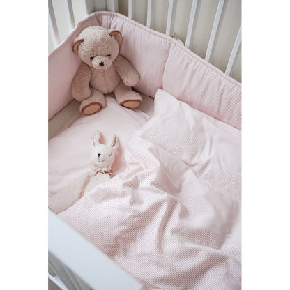 Cam Cam Bedding Set, Junior, 100x140cm - GOTS - Classic Stripes Rose